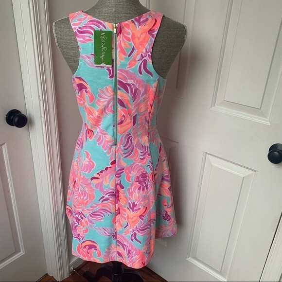 NWT Lilly Pulitzer Love Birds Cove Fit and Flare Dress Medium - Picture 4 of 6
